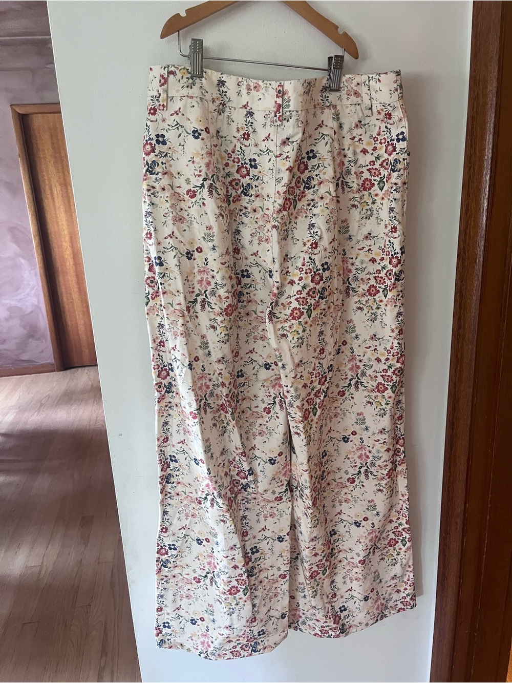 Cider Cream Floral Wide-Leg Pants - Picture 2 of 6
